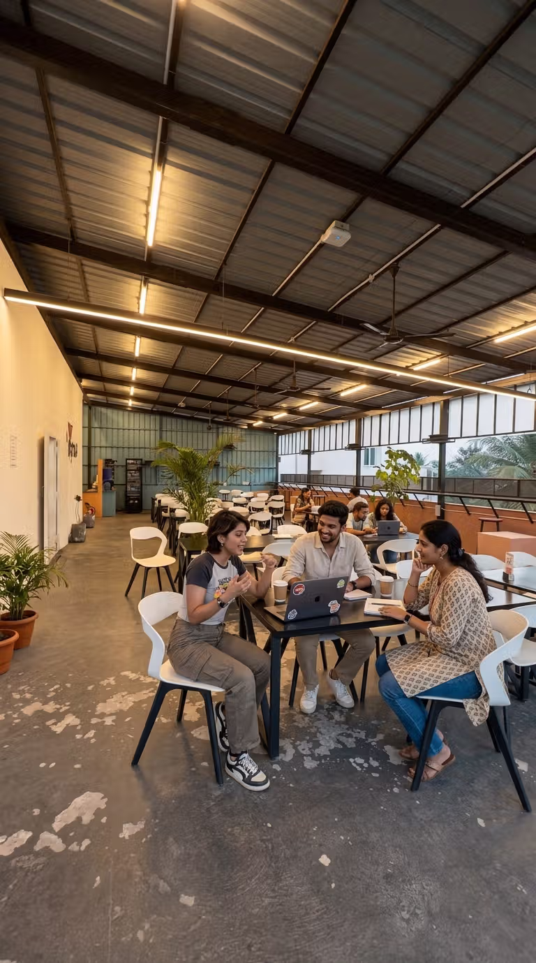 Cafeteria space in coworking office